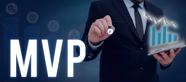 Mvp Business Approach Investment Strategy 투자자들 공유하기 텍스트 — 스톡 사진