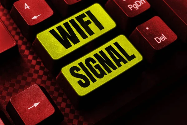Panneau Affichant Signal Wifi Word Pour Fournir Internet Haut Débit — Photo