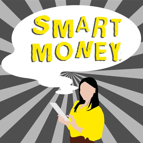 Bildunterschrift Großansicht Des Bildes Mit Der Bildunterschrift Smart Money Business — Stockfoto