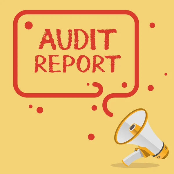 Sign Displaying Audit Report Business Concept Valutazione Dello Stato Finanziario — Foto Stock