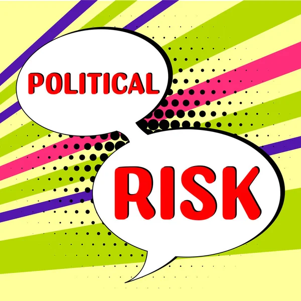 Conceptuele Weergave Politieke Risico Woord Geschreven Communicatie Persoon Die Politieke — Stockfoto