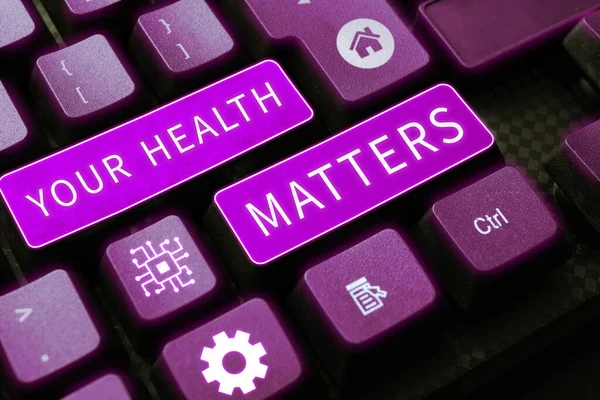 Texto Caligrafia Seus Assuntos Saúde Business Showcase Boa Saúde Mais — Fotografia de Stock