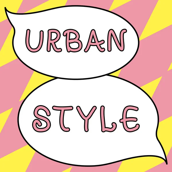 Inspiratie Toont Teken Urban Style Concept Betekent Mode Die Zijn — Stockfoto