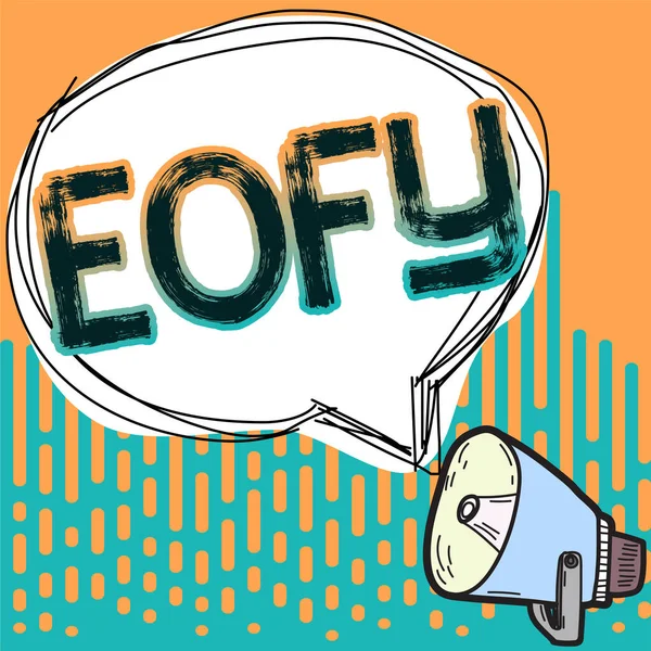Konzeptionelle Anzeige Eofy Geschäftsidee Ein Mega Verkauf Ende Eines Geschäftsjahres — Stockfoto