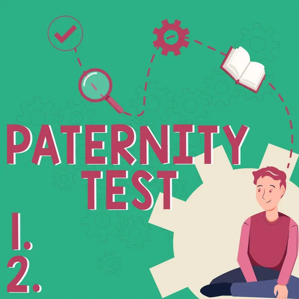 Konzeptioneller Vaterschaftstest Internet Konzept Ein Dna Test Festzustellen Ein Bestimmter — Stockfoto