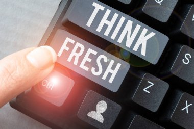 Taze Düşün, Doğal malzemeler hakkında düşünme kelimesi. Pozitif iyi çevre.