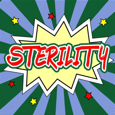 El yazısı metni kısırlığı, iş gösterimi patojenik mikroorganizmalardan kurtulmanın bir şartı