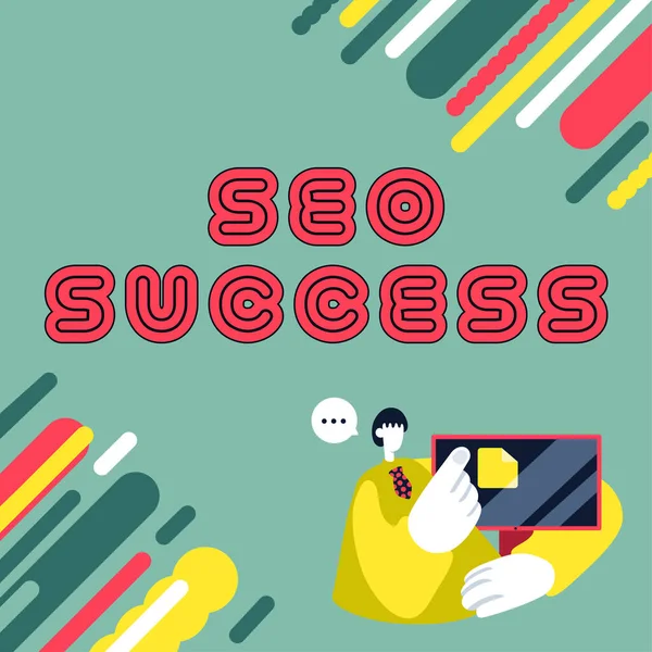 Seo Success Business Idea Accomplishment 사이트에 트래픽 증가시키는 성과를 — 스톡 사진