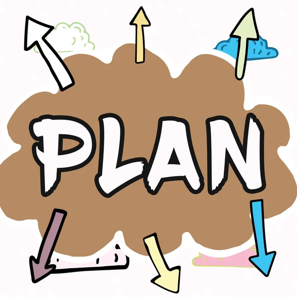 Conceptuele Weergave Plan Zakelijke Aanpak Begin Van Een Gedetailleerd Voorstel — Stockfoto