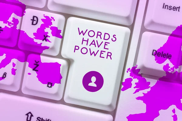Kelimelerin Gücü Nternet Konsepti Enerjisi Yeteneğinin Mütevaziliği Aşağılanmayı Önlediğini Gösteren — Stok fotoğraf
