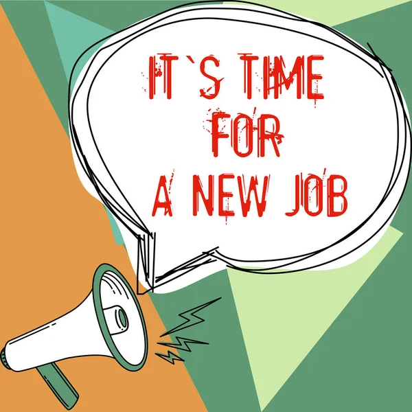 Bildunterschrift Zeit Für Einen Neuen Job Konzept Für Karriereänderungen — Stockfoto