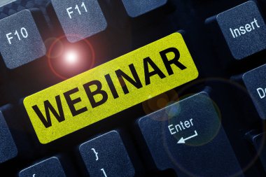El yazısı metni Webinar, İnternet konferansı üzerinden yürütülen seminer olarak tanımlanan iş fikri