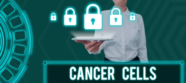 Legenda Texto Apresentando Células Cancerígenas Visão Geral Negócio Formando Tumores — Fotografia de Stock