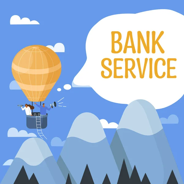 Bank Service Internet Concept Aláírása Pénz Bank Általi Elfogadásával Védelmével — Stock Fotó