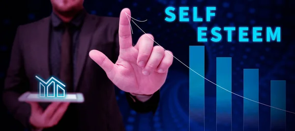 Sign displaying Self Esteem, Conceptual photo a feeling of having respect for yourself and your abilities