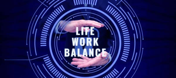 Texto Que Muestra Inspiración Life Work Balance Estabilidad Del Concepto — Foto de Stock