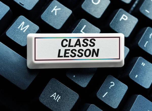 Handskrift Tecken Klass Lektion Affärsidé Ämne Session Planerad För Viss — Stockfoto