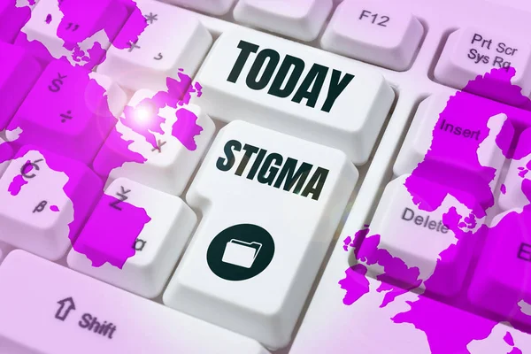 Szöveg Megjelenítése Stigma Üzleti Koncepció Rosszallás Érzése Hogy Legtöbb Ember — Stock Fotó