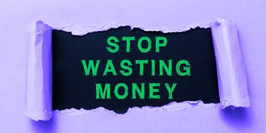 Para Harcamayı Durdur işareti gösteren ilham kaynağı, kişi veya gruba kaydetmeye başlamaları ve akıllıca kullanmaya başlamaları tavsiyesi üzerine yazılmış sözcük