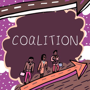 İlham Koalisyonunu gösteren metin, farklı partiler, kişiler veya devletler için geçici bir ittifak sözcüğü