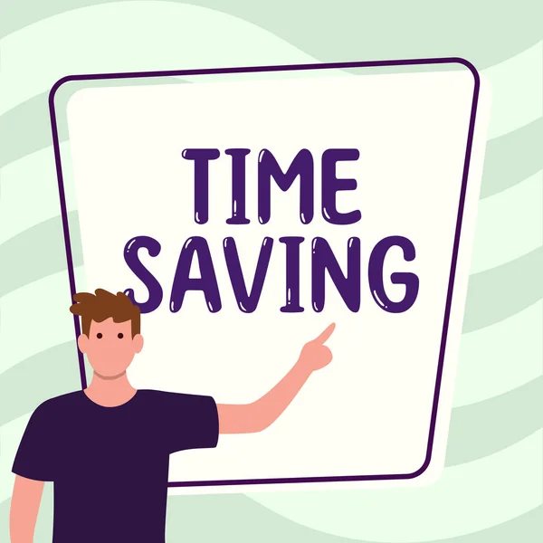Tekenen Weergeven Time Saving Business Aanpak Van Handeling Van Het — Stockfoto