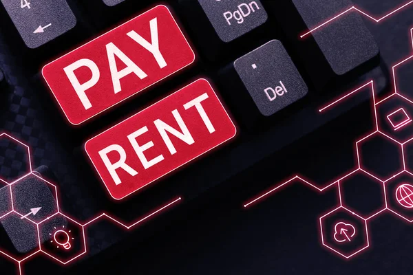 Inspiration showing sign Pay Rent, Word for To pay money in exchange for the use of someone elses property