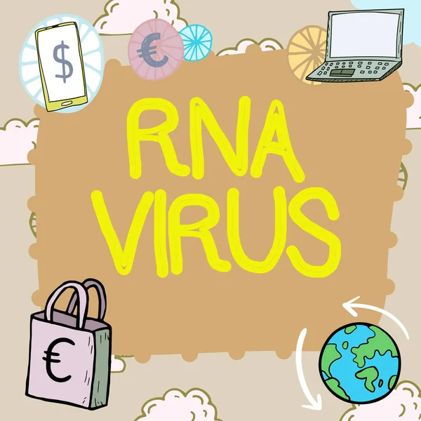 Conceptuele Weergave Rna Virus Business Idee Een Virus Genetische Informatie — Stockfoto