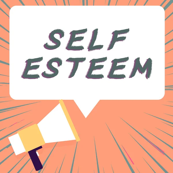 Text sign showing Self Esteem, Business showcase a feeling of having respect for yourself and your abilities