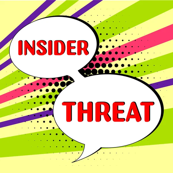 Текст Показывающий Вдохновение Insider Threat Угроза Безопасности Бизнес Концепции Которая — стоковое фото