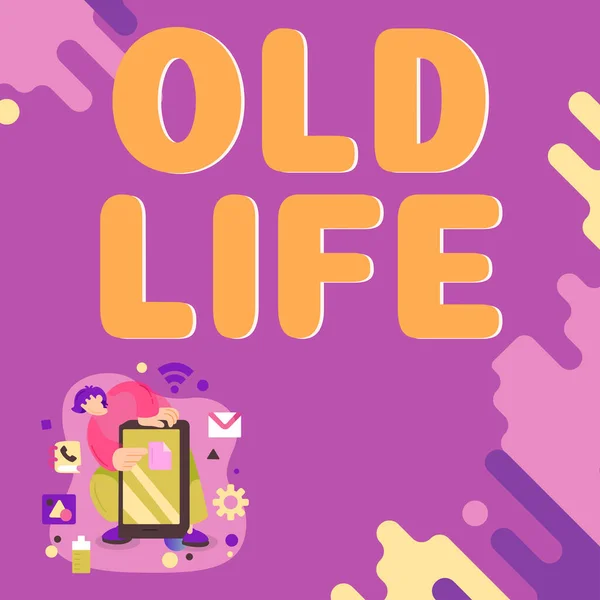 Konzeptionelle Bildunterschrift Old Life Business Überblick Wie Ich Der Vergangenheit — Stockfoto