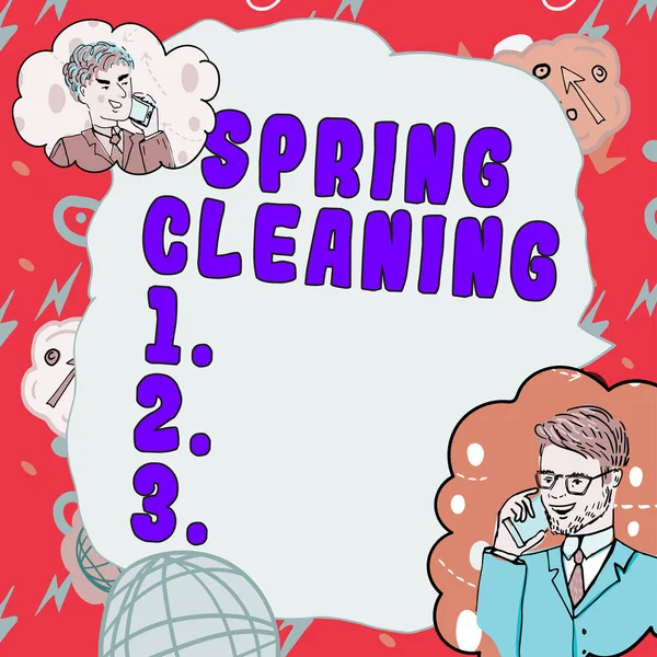 Sign displaying Spring Cleaning, Business showcase practice of thoroughly cleaning house in the springtime