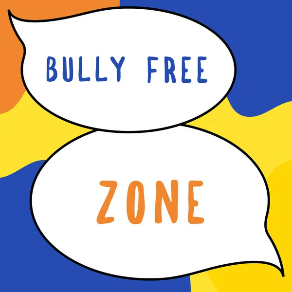 Didascalia Testo Che Presenta Bully Free Zone Business Concept Essere — Foto Stock