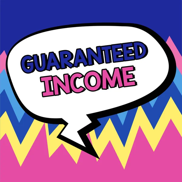 Konzeptionelle Darstellung Guaranteed Income Business Ansatz Einnahmen Aus Der Vermietung — Stockfoto