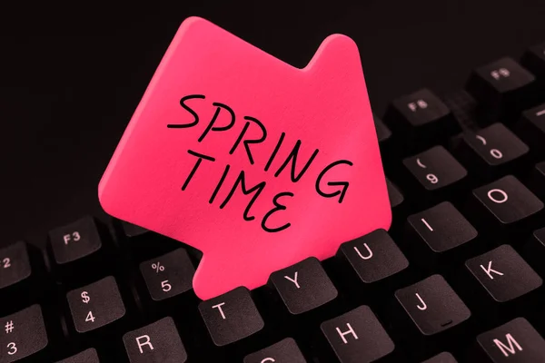Text Caption Presenting Spring Time Conceptual Photo Temperate Season Year — Stock Photo, Image