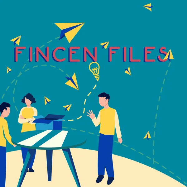 Концептуальная Подпись Fincen Files Business Overview Transactions Financial Assets Liabilities — стоковое фото