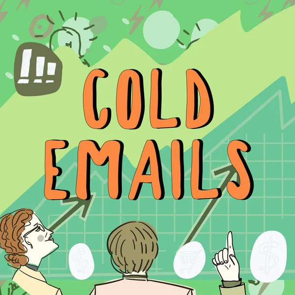 Inspiráló Szöveg Hideg Mailek Internet Concept Kéretlen Mail Küldése Vevőhöz — Stock Fotó
