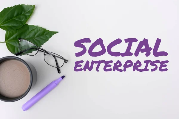 Segno Scrittura Mano Social Enterprise Concetto Che Significa Business Che — Foto Stock