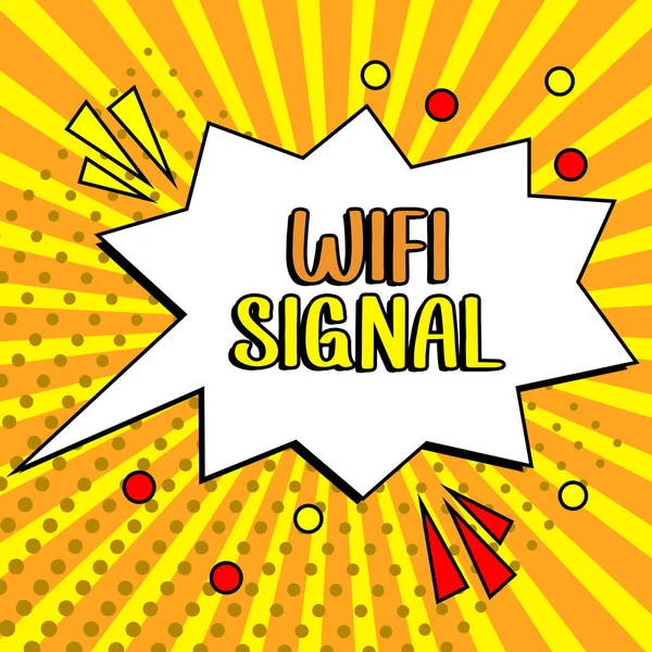 Legenda Texto Apresentando Wifi Signal Conceito Significado Fornecer Conexão Rede — Fotografia de Stock
