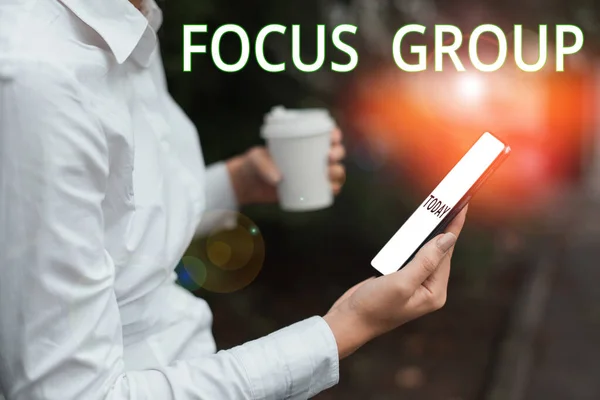 Focus Group Business Vetrina Gruppo Persone Responsabili Determinare Risposta Una — Foto Stock