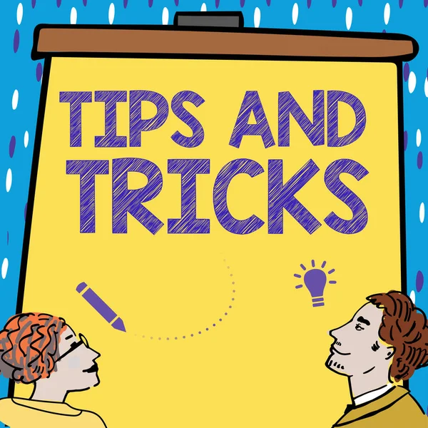Bildunterschrift Tipps Und Tricks Word Für Hilfreiche Ratschläge Die Bestimmte — Stockfoto