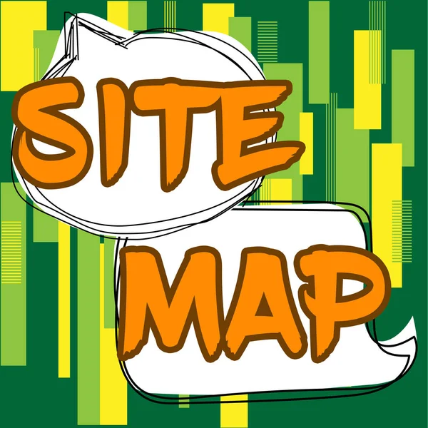 Konceptvisning Site Map Word Skrivet För Att Hjälpa Både Användare — Stockfoto