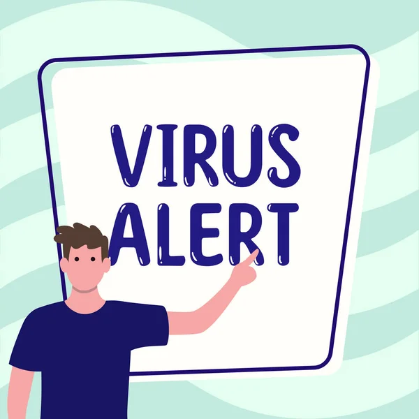 Handwriting Text Virus Alert Concept Meaning Message Warning Non Existent — Stock Photo, Image