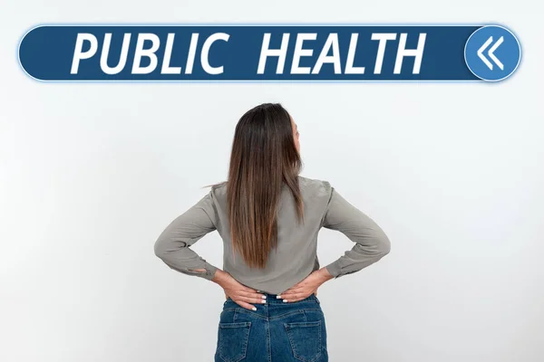 Titulek Textu Představující Veřejné Zdraví Obchodní Přehlídka Podpora Zdravého Životního — Stock fotografie