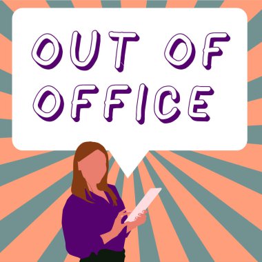 İş yerinin dışında sunulan metin başlığı, iş konsepti İş yerinde kimse dinlenme zamanı bırakmıyor