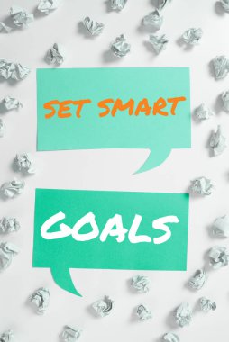 Kavramsal başlık Akıllı Hedefler Belirle, Ulaşılabilir Hedefler Belirlemek Üzerine Yazılan Sözcük İyi İş Planları Yap