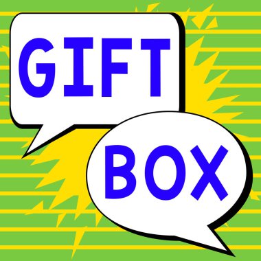 El yazısı metin hediye kutusu, iş yaklaşımı hediyelerle ilgilenebilen küçük bir para kaynağı.