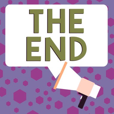 Oyun ilişkisi olayının son bölümü Bitiş Filmi Sonunu gösteren metin işareti