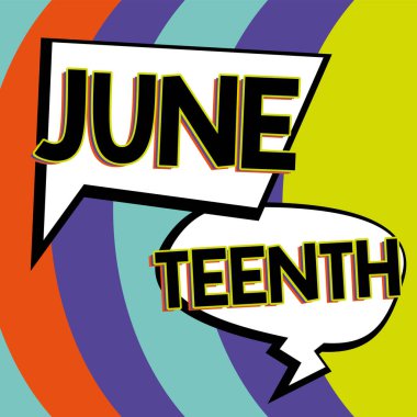 ABD 'de köleliğin sona ermesinin anısına ABD' de yasal tatilde yazılmış el yazısı işareti: