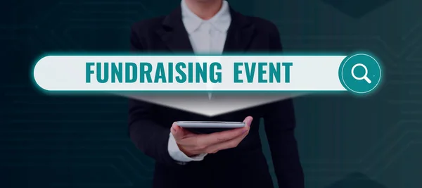 Bildunterschrift Fundraising Veranstaltung Business Ansatz Kampagne Deren Zweck Ist Geld — Stockfoto