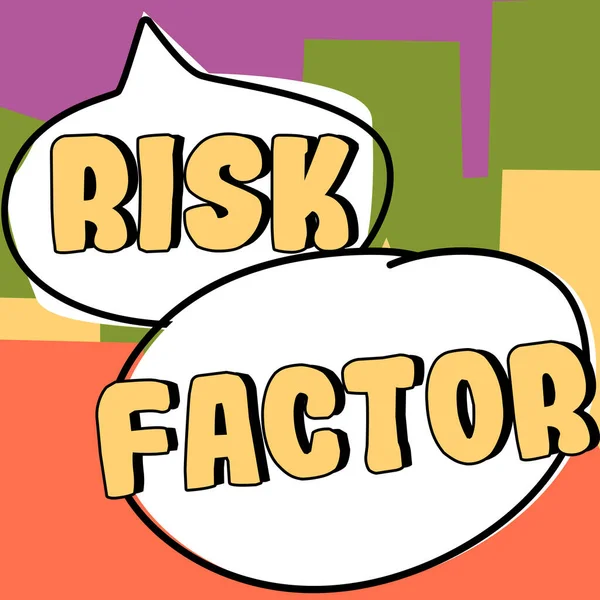 Hand writing sign Risk Factor, Concept meaning Something that rises the chance of a person developing a disease